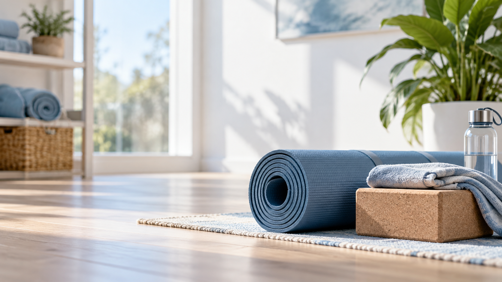 Man doing a beginner-friendly yoga session